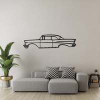 57 Chevrolet 2 Door Silhouette Metal Wall Art