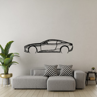 Aston Martin 18 DBII Silhouette Metal Wall Art