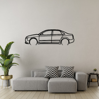 Audi A4 87 S Line Silhouette Metal Wall Art