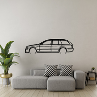 BMW 540I Silhouette Metal Wall Art