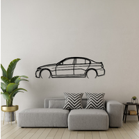 BMW E90 3350 Silhouette Metal Wall Art