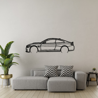 BMW F82 M4 Silhouette Metal Wall Art