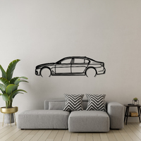 BMW Gi2 750Li Silhouette Metal Wall Art