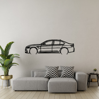 BMW M5 Cs Silhouette Metal Wall Art