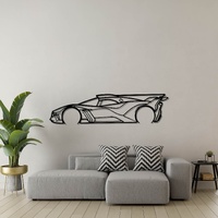 Bugatti Bollide Silhouette Metal Wall Art