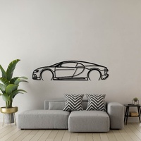 Bugatti Chiron Silhouette Metal Wall Art