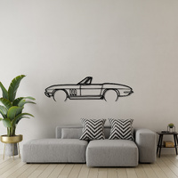 Chevrolet 66 C3 Corvette Silhouette Metal Wall Art