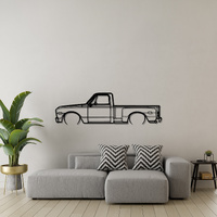 Chevrolet 68 Ci0 Pickup Silhouette Metal Wall Art