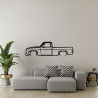 Chevrolet 85 Ci0 Pickup Silhouette Metal Wall Art