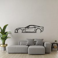 Chevrolet I3 Corvette Grand Sport Silhouette Metal Wall Art