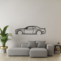 Dodge 2I Challenger Scat Pack Silhouette Metal Wall Art