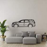 Dodge I8 Durango 392 Srt Silhouette Metal Wall Art