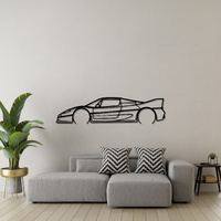 Ferrari F50 Silhouette Metal Wall Art