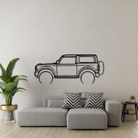 Ford 21 Bronco Silhouette Metal Wall Art