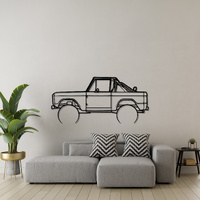 Ford 68 Bronco Silhouette Metal Wall Art