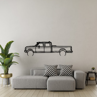 Ford 89 F 350 Silhouette Metal Wall Art