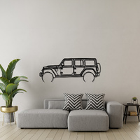 Jeep 22 Wrangler Silhouette Metal Wall Art