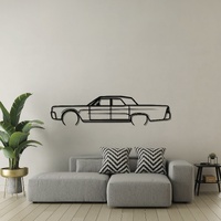 Lincoln Continental Silhouette Metal Wall Art