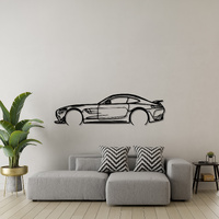 Mercedes Benz 22 AMG GTR Silhouette Metal Wall Art