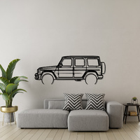 Mercedes Benz G63 AMG Silhouette Metal Wall Art