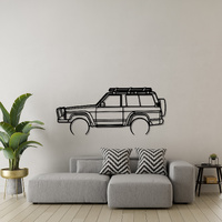 Nissan Gq Patrol Silhouette Metal Wall Art