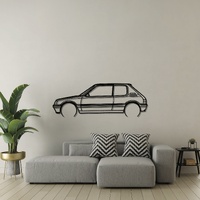 Peugeot 205 GTI Silhouette Metal Wall Art