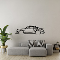 Porsche 911 (964) S Singer Silhouette Metal Wall Art