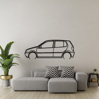 Volkswagen 96 Polo 3 Silhouette Metal Wall Art